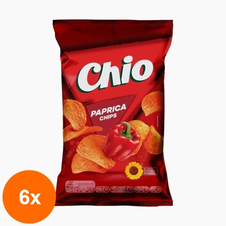 Set 6 x Chipsuri cu Paprika Chio, 60 g...
