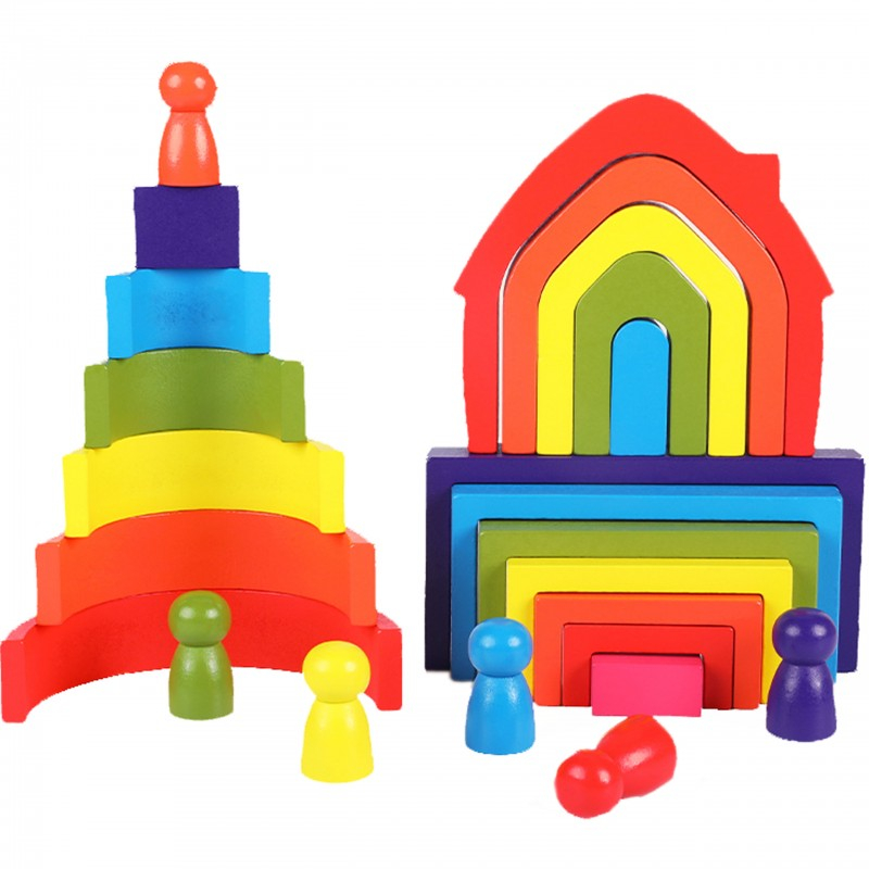 bHome Montessori szivárványos puzzle