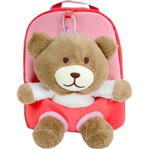 Ροζ σακίδιο πλάτης με σχέδιο αρκούδας για παιδιά