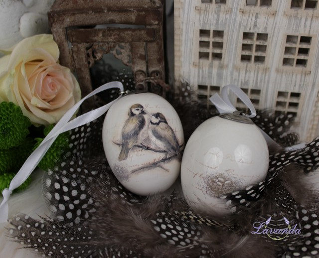 Ou ceramic decorativ Păsări (Ou suspendat frumos)