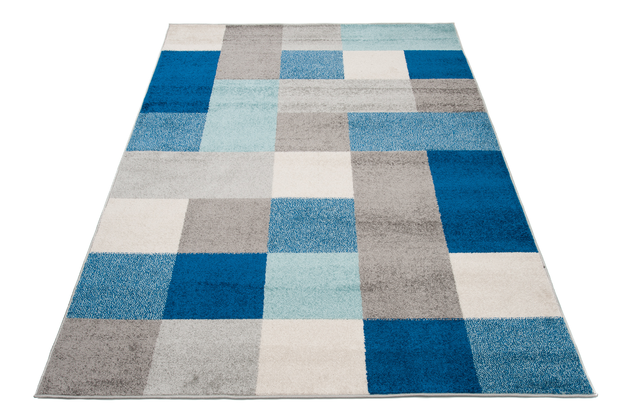 TA Modro-sivý geometrický koberec Johan Rozmer: 240x330 cm