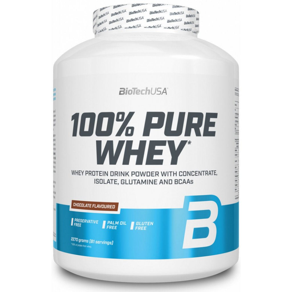 BioTech USA 100% Pure Whey Protein 454 g Lískový oříšek