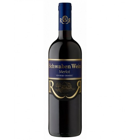 Vin Schwaben Wein Cramele Recas, Merlot Rosu Demisec 750 ml...