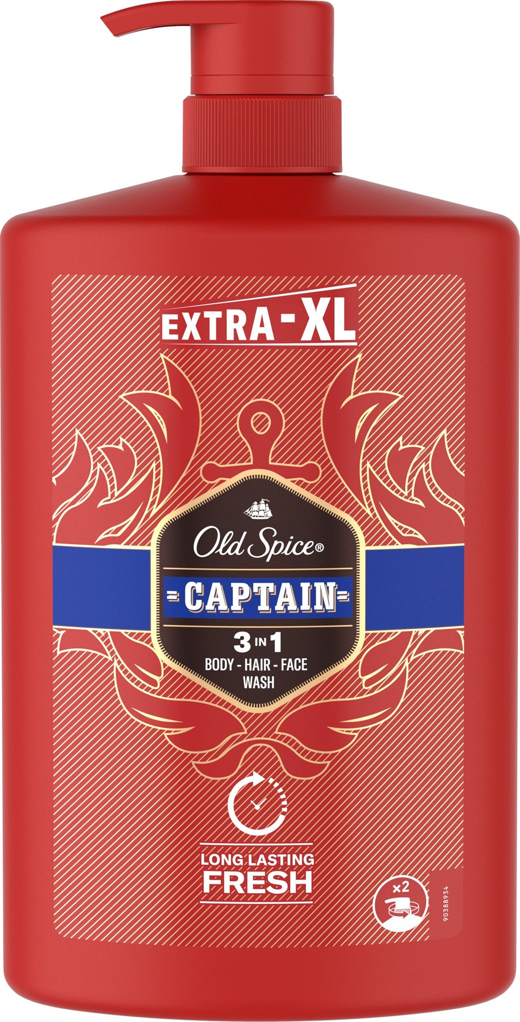 Tusfürdő OLD SPICE Captain Shower Gel & Shampoo 3 az 1-ben 1000 ml