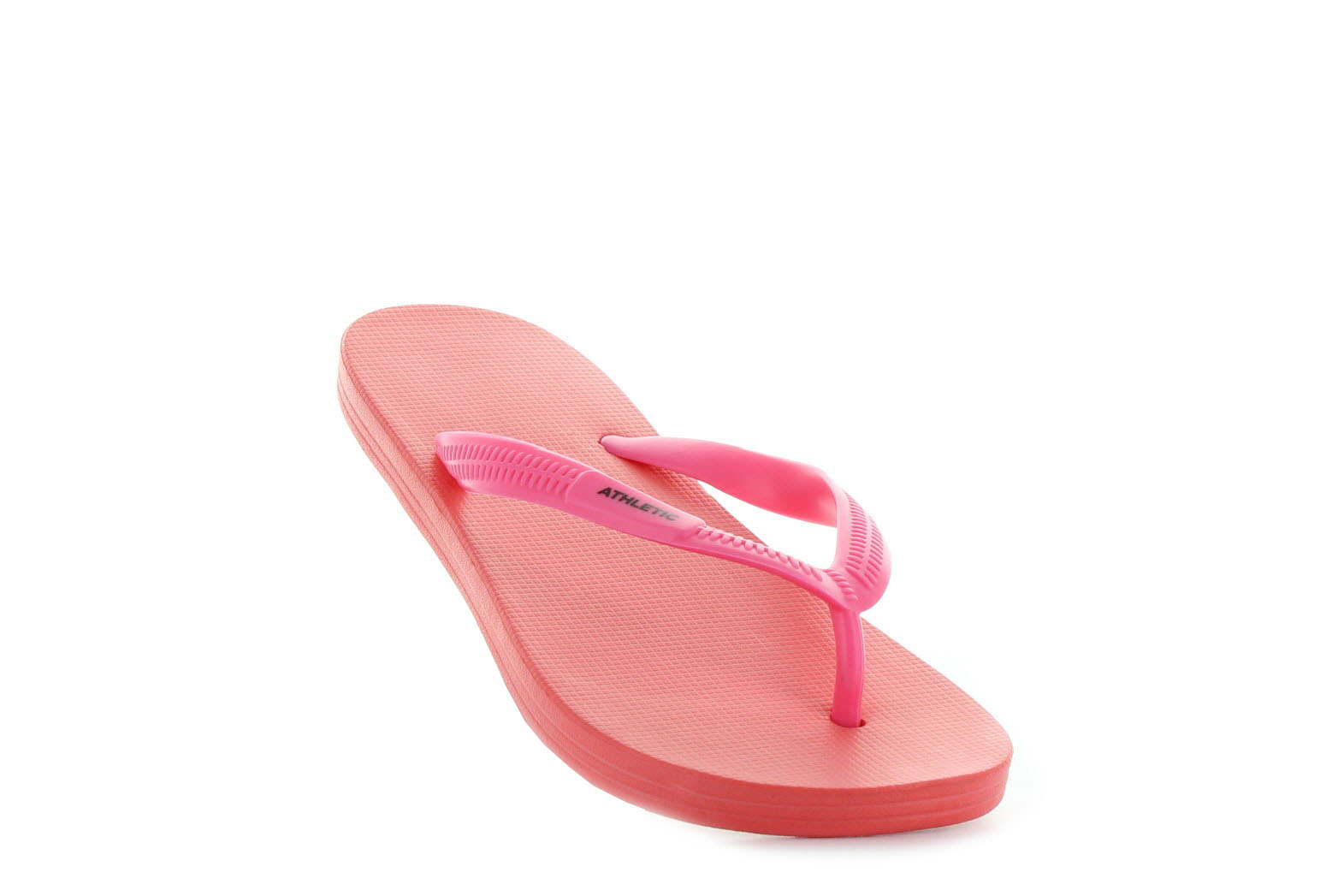 Athletic coral red women's slippers
