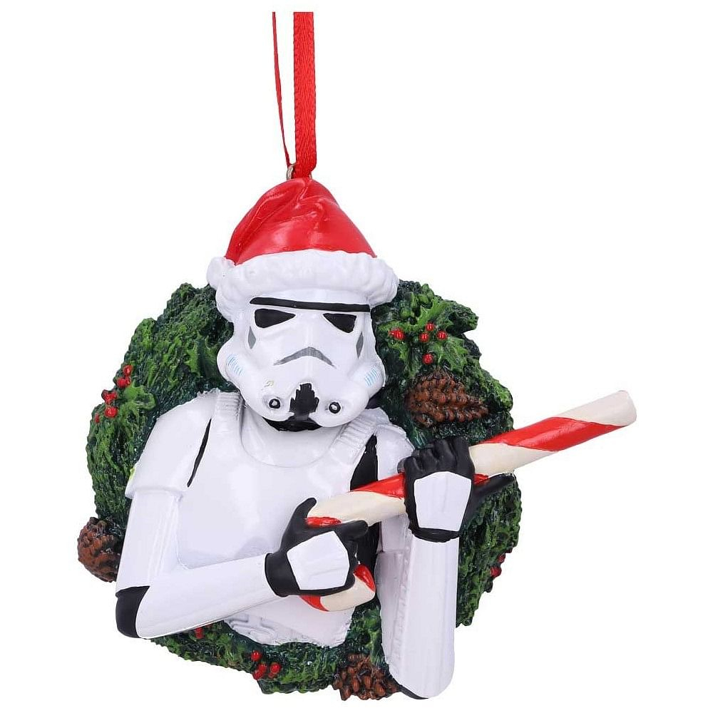 Vianočná ozdoba Star Wars - Stormtrooper s vianočným vencom