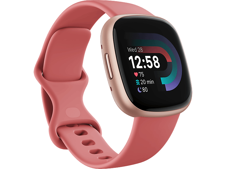 Fitbit Versa 4 Smartklocka för träning och hälsa - Pink Sand / Copper Rose