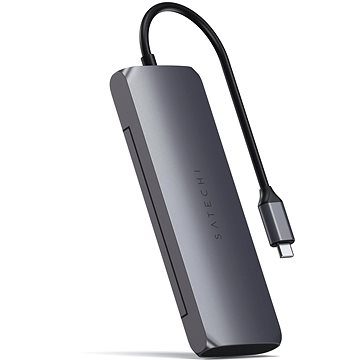 Satechi Aluminium USB-C Hybrid Multiport Adapter (SSD Enclosure, HDMI 4K, 2 x USB-A 3.1 Gen 2 bis zu 5 Gbit/s)