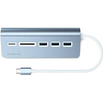 Satechi Aluminium Typ-C USB Hub (3 x USB 3.0, MicroSD) - Blue