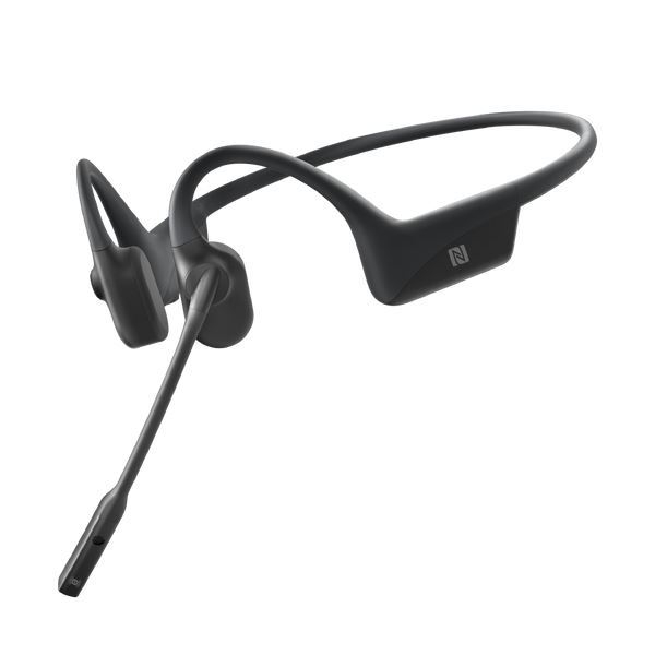 Shokz OpenComm2 sem adaptador, auriculares Bluetooth com microfone, preto