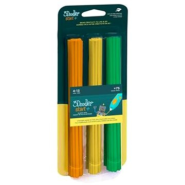 3Doodler Ersatzmine ECO-PCL für 3D-Stift Start+ 75 Stück - orange, gelb, grün