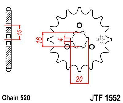 JT Sprockets JTF 1552-10 Yamaha