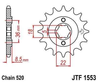 JT Sprockets JTF 1553-14 Yamaha