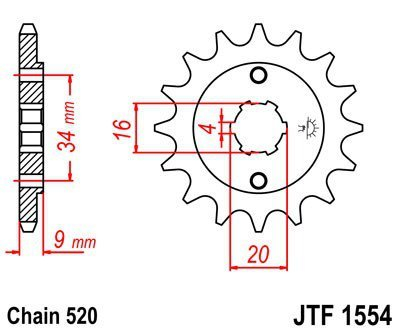 JT Sprockets JTF 1554-13 Yamaha