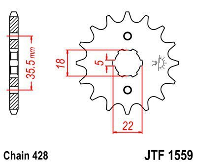 JT Sprockets JTF 1559-14 Yamaha
