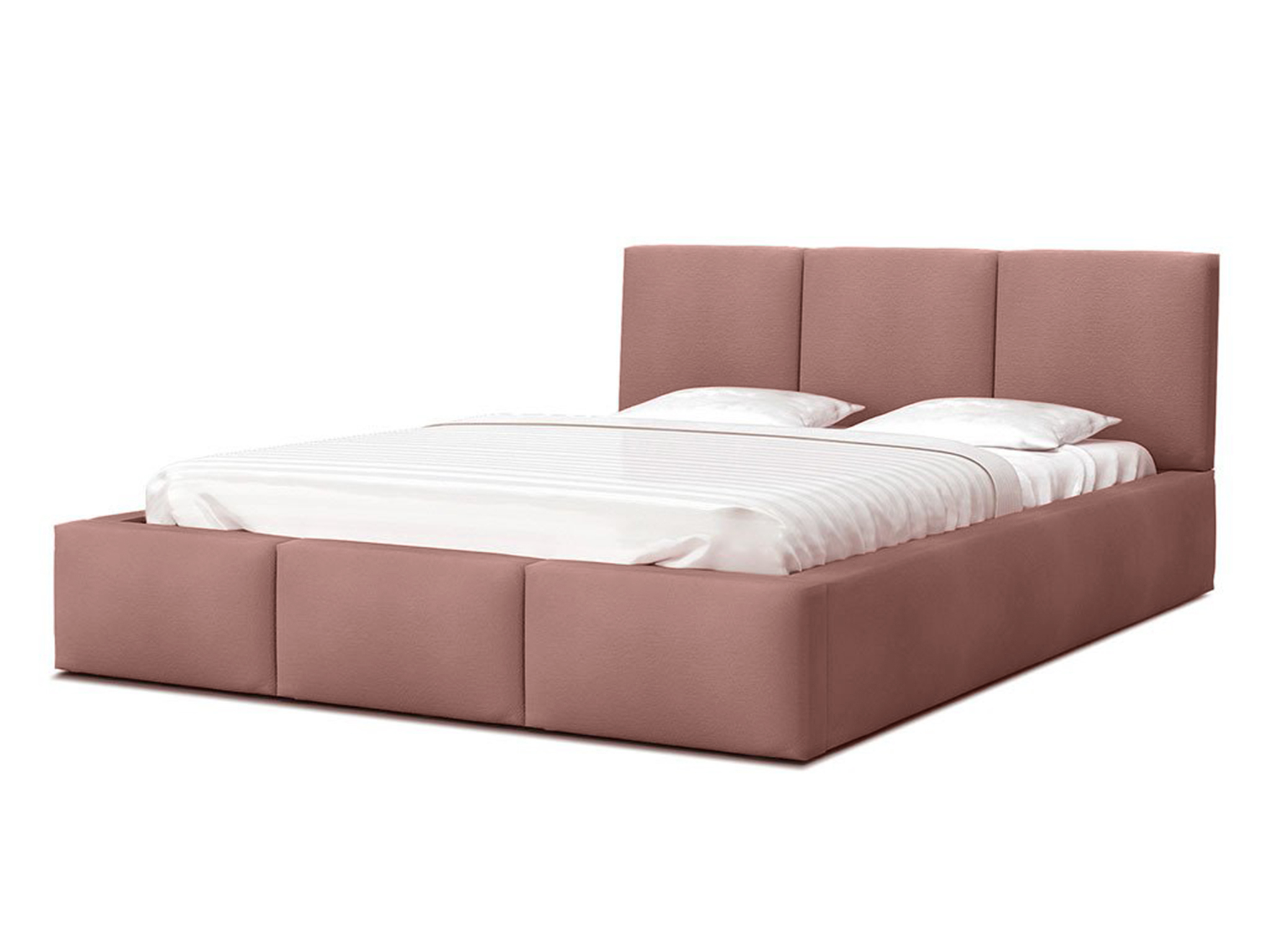 GM Čalúnená manželská posteľ s úložným priestorom Izabela - ružová Rozmer: 140x200
