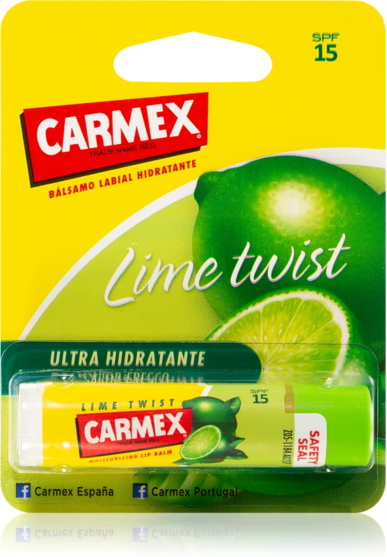 Carmex Lime Twist hydratačný balzam na pery SPF 15 (4g)