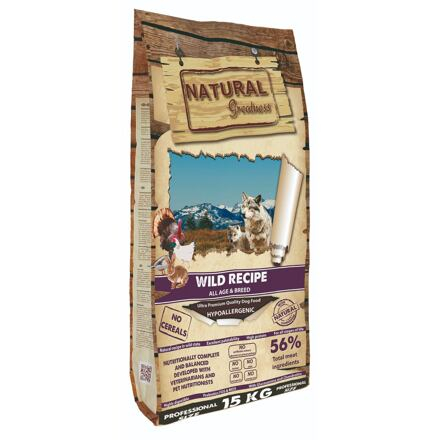 Natural Greatness Wild Recipe All B./kachna,krůta,kuře Velikost krmení NG: 15 kg