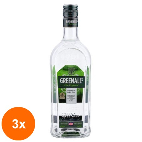 Set 3 x Gin Greenalls Original, 40% Alcool, 0.7 l...