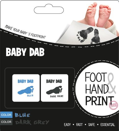 Lenyomatkészítő Baby Dab készlet gyerekeknek - kék, szürke