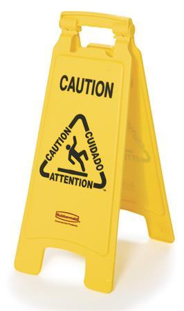 RUBBERMAID WARNING SIGN, DOUBLE-SIDED, 67 CM