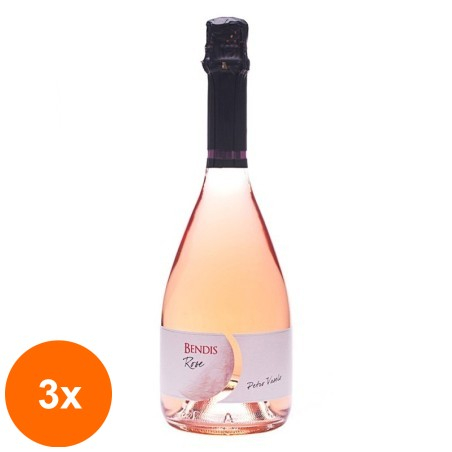 Set 3 x Vin Spumant Rose Petro Vaselo Bendis Rose Pinot Noir, 0.75 l...