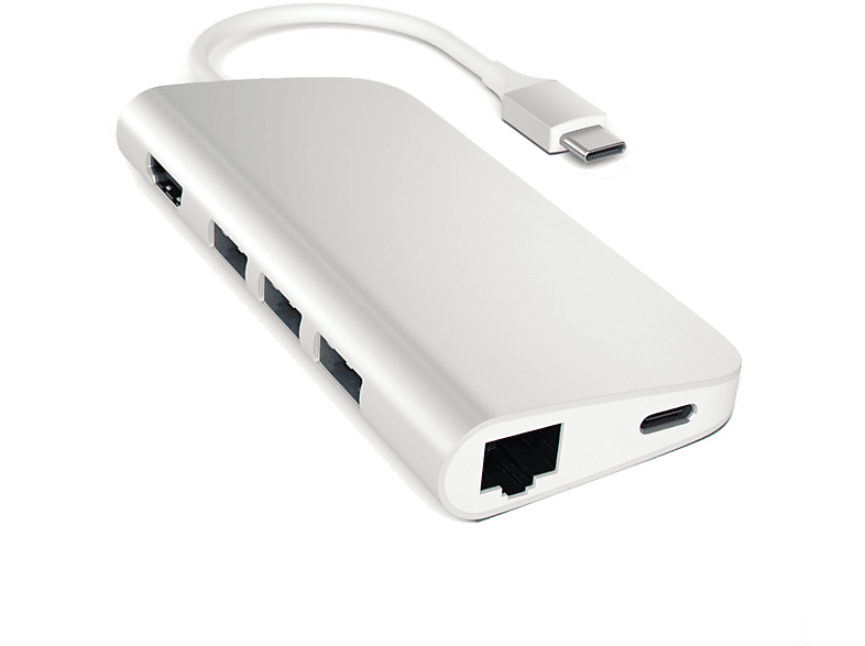 Satechi USB Type-C Multi-Port Adapter 4K Gbit Ethernet - Silver