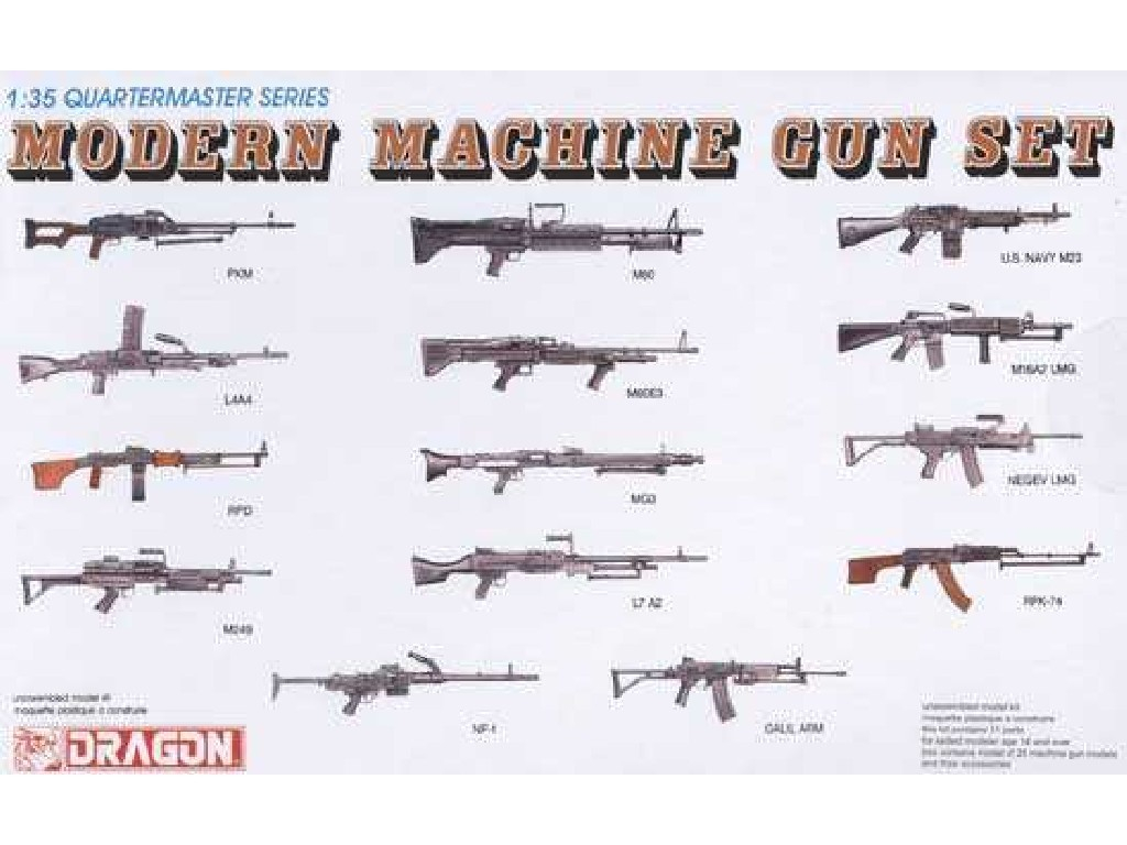 Dragon - 3806 - MODERN MACHINE GUN SET 1:35