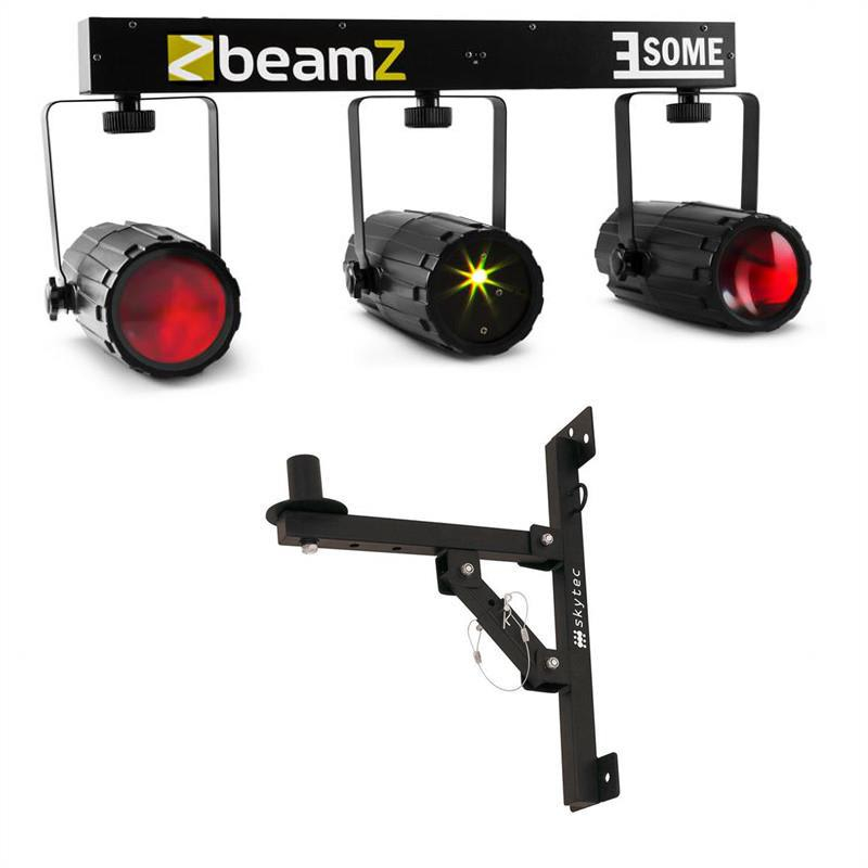 Beamz 3-Some, trio de lumini LED RGBW, microfon laser