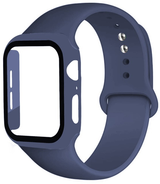 3v1 Ochranné púzdro + Silikonový remienok pre Apple Watch Farba: Modrá, Veľkosť Apple Watch: 44MM