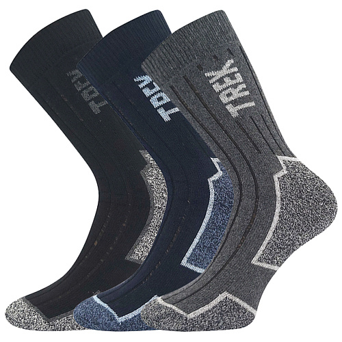 Pánské ponožky Boma - Trekan, černá, tmavě modrá, antracit Barva: Mix barev, Velikost: 43-46