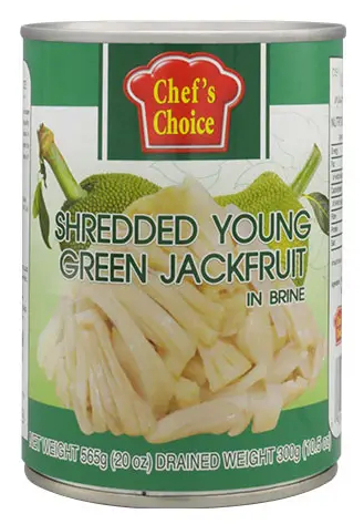 Chef's Choice Mladý zelený Jackfruit v slanom náleve - krájaný (565g)