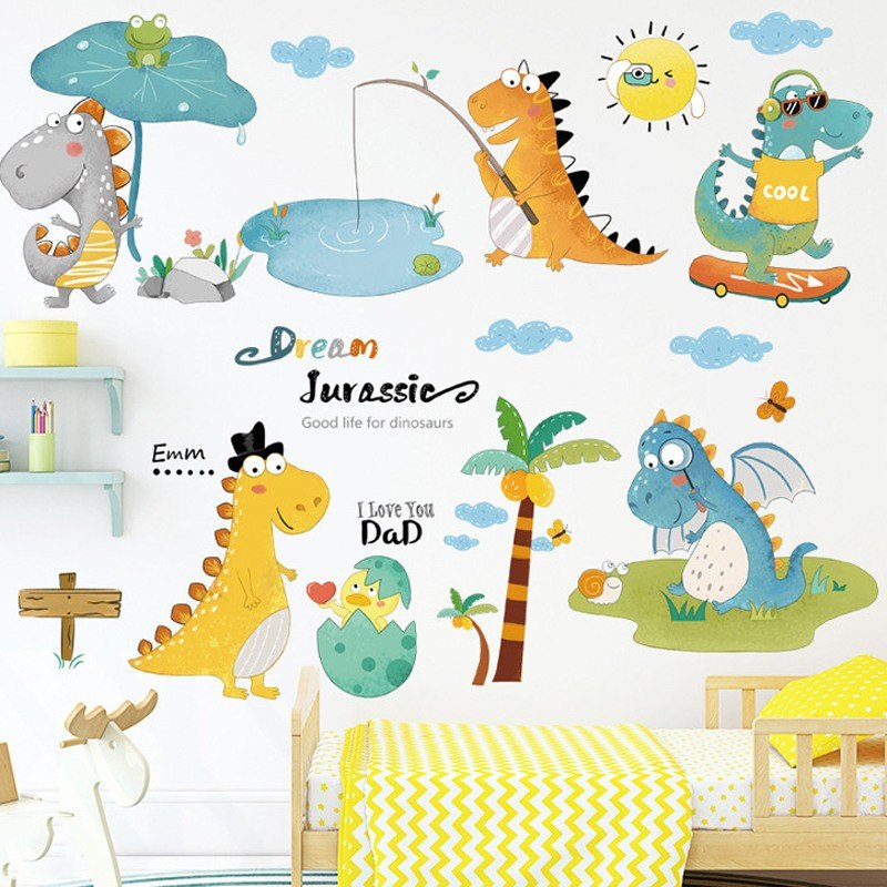 Kids room wall sticker - Fun dinosaurs wall sticker