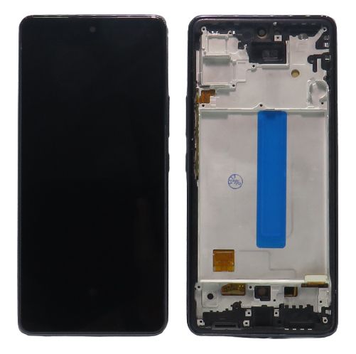 MALÝ OLED Displej Samsung Galaxy A53 5G (SM-536B) + čierna dotyková plocha + Rám (čierna)