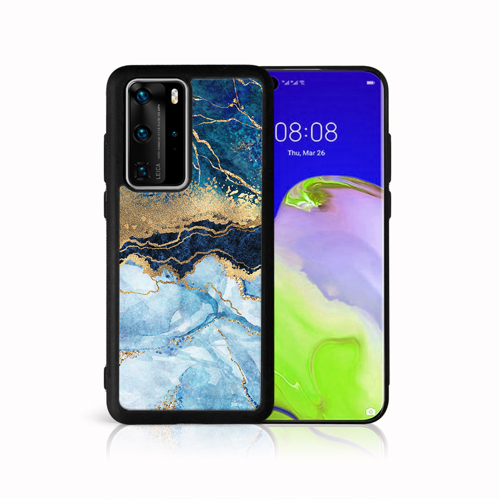 MY ART Protective Case Huawei P40 BLUE MARBLE (141)