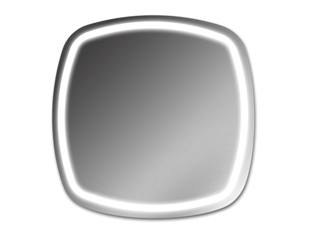 In-Design Zrcadlo SmoothLine - bez rámu, s LED osvětlením Vypínač: S vypínačem, Rozměry zrcadla (mm): 800x800