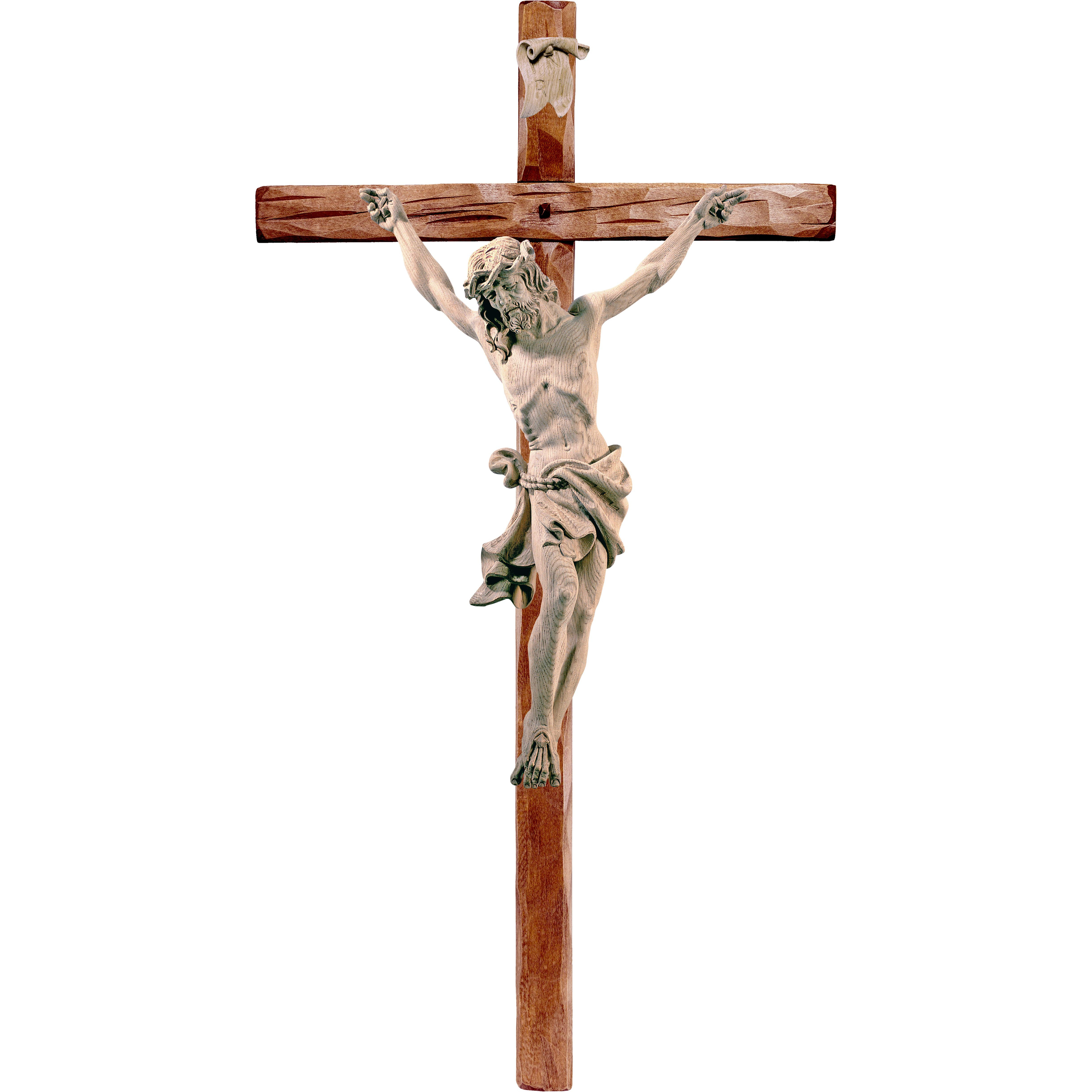 Christ of the Alps Oaken wood with straight cross