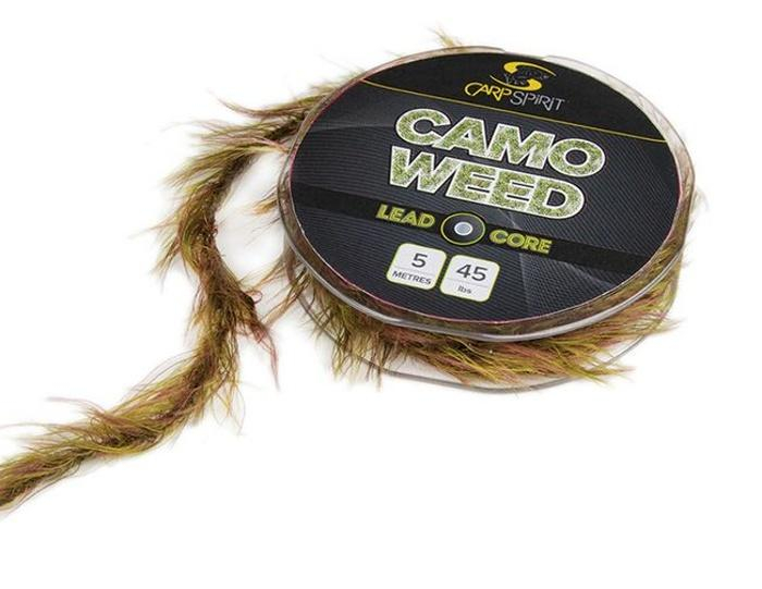 Carp Spirit Rig Camo Weed Lead Core 5 m/20,4 kg verde