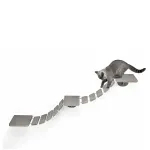 Falra szerelhető Mászólétra macskáknak szürke 150x30cm