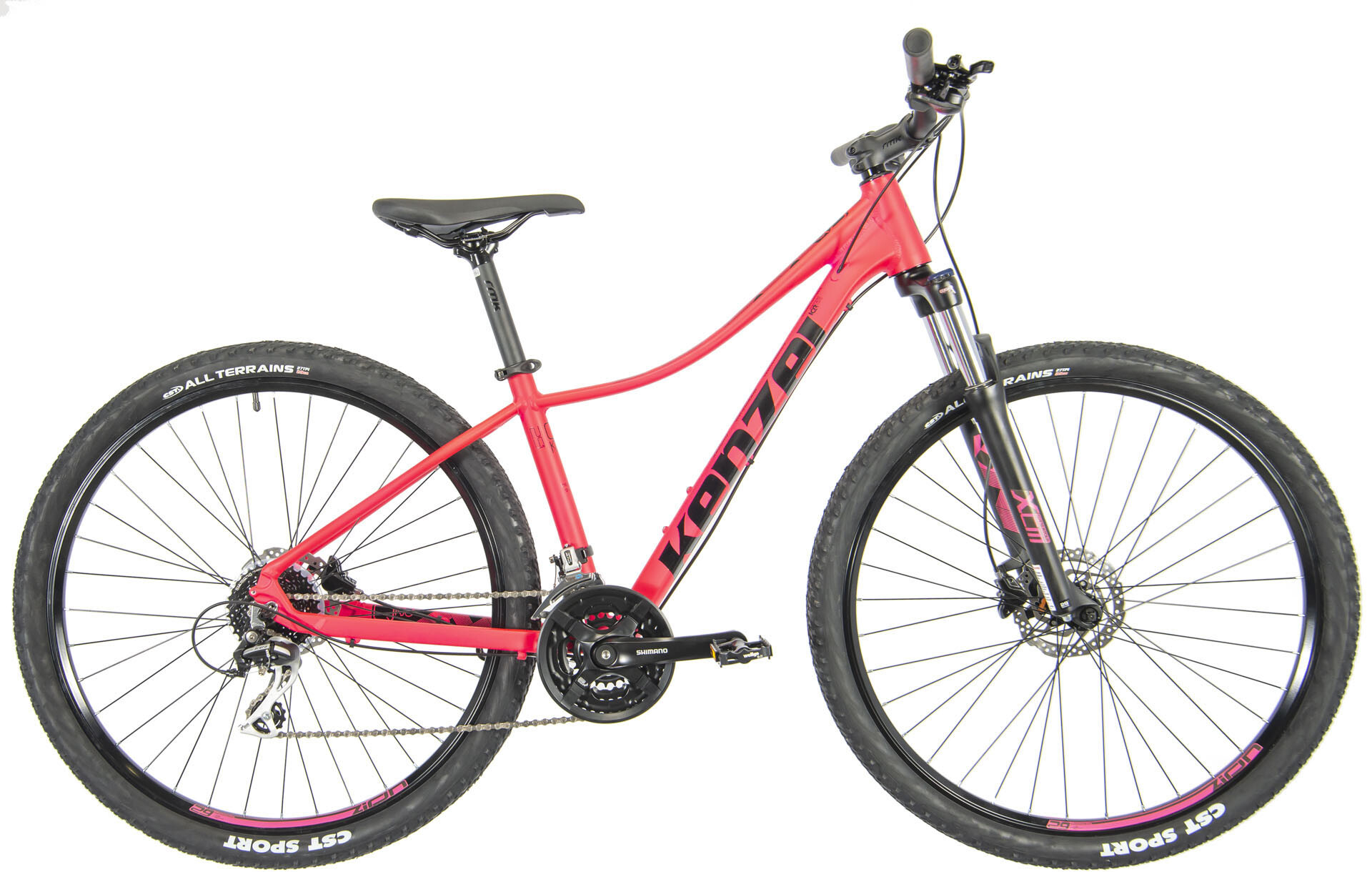 bicykel KENZEL Q KJU: 100 29´´ women fluo pink / čierna, Veľkosť rámu 16´´