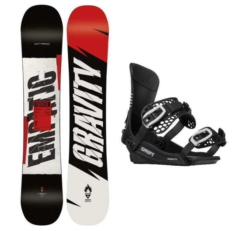 Gravity Empatic snowboard + Gravity Drift black vázání + sleva 400,- na příslušenství - 160 cm + S (EU 38)