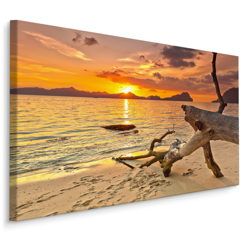 Plátno Obrázek Západ Slunce Na Pláži Varianta: 30x20