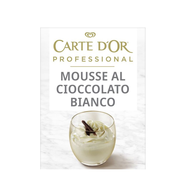 Zubereitung von weißer Mousse au Chocolat Carte D'Or 250x3
