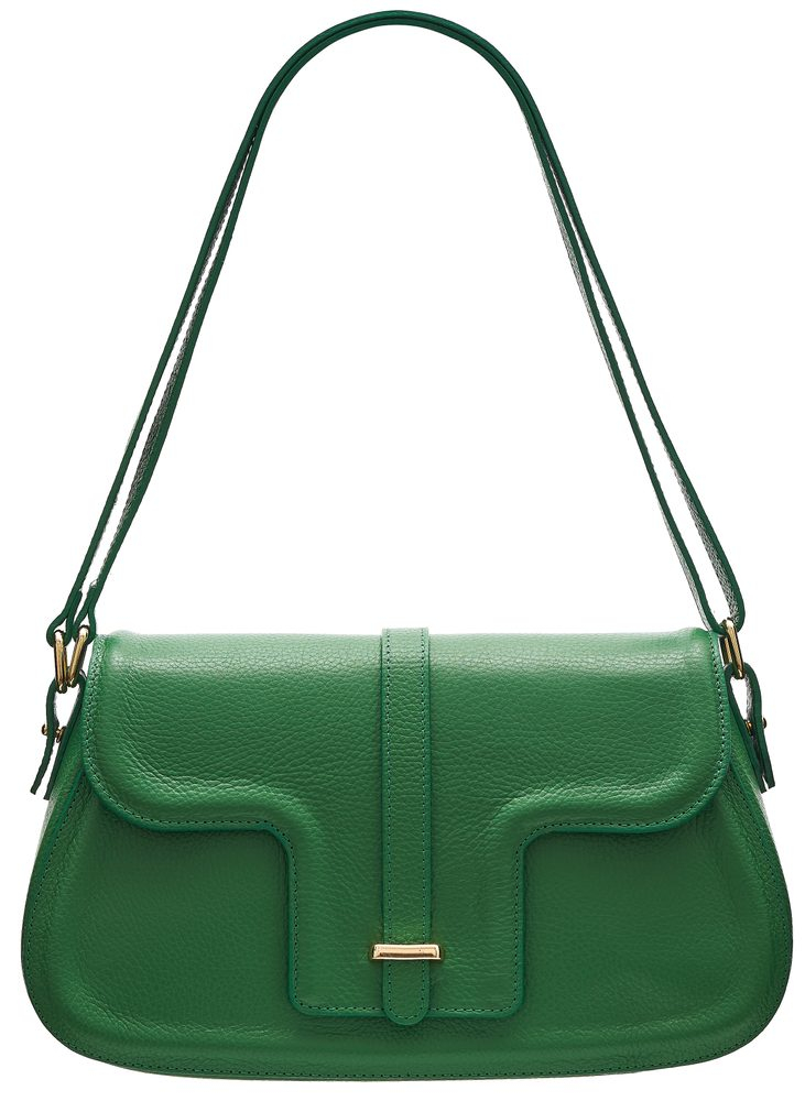 Kožená kabelka přes rameno - zelená Glamorous by GLAM