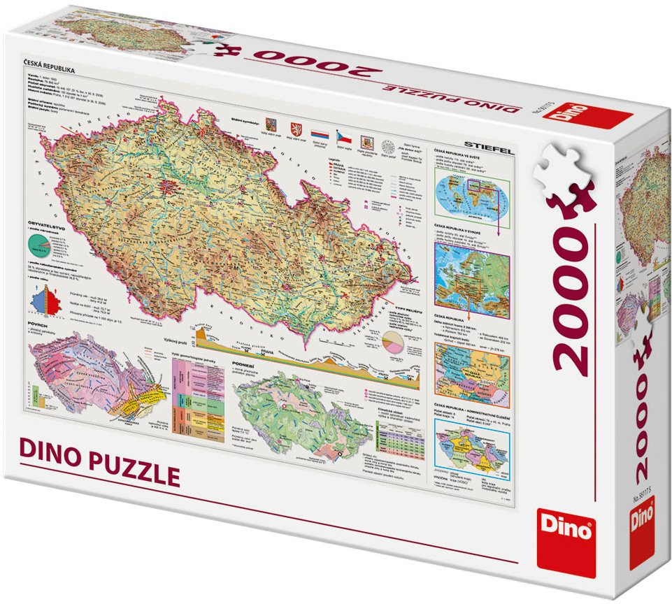 Puzzle Csehország térkép