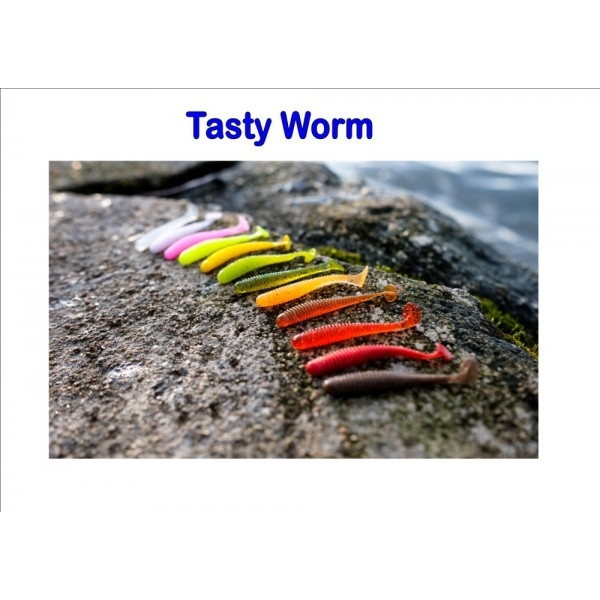 Tasty Worm, 50mm, 0.8g Variant: Motor oil