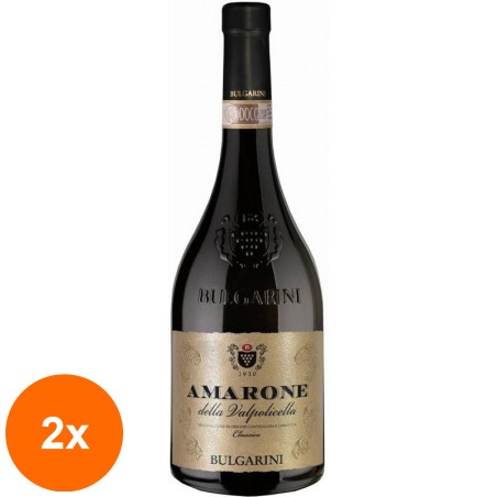 Set 2 x Vin Rosu Amarone Della Valpolicella Bulgarini Italia DOCG 15% Alc 0,75 l...