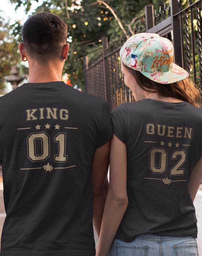 T-shirts assortis King and Queen