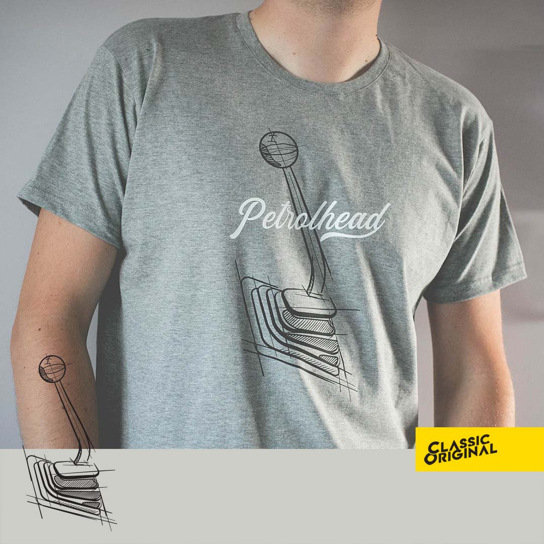 Koszulka "Petrolhead" - Szara - L