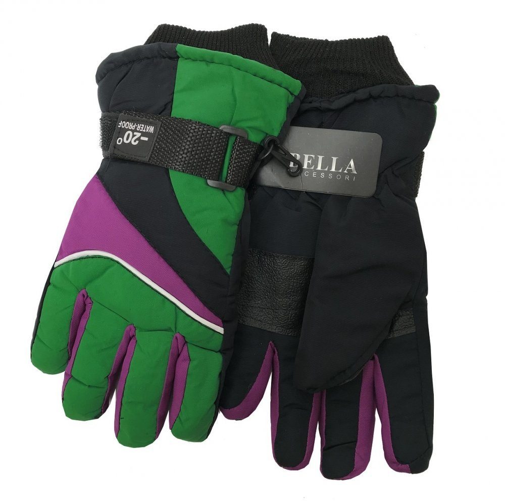 Bella Accessori Dětské zimní rukavice Bella Accessori 9009-4 zelená